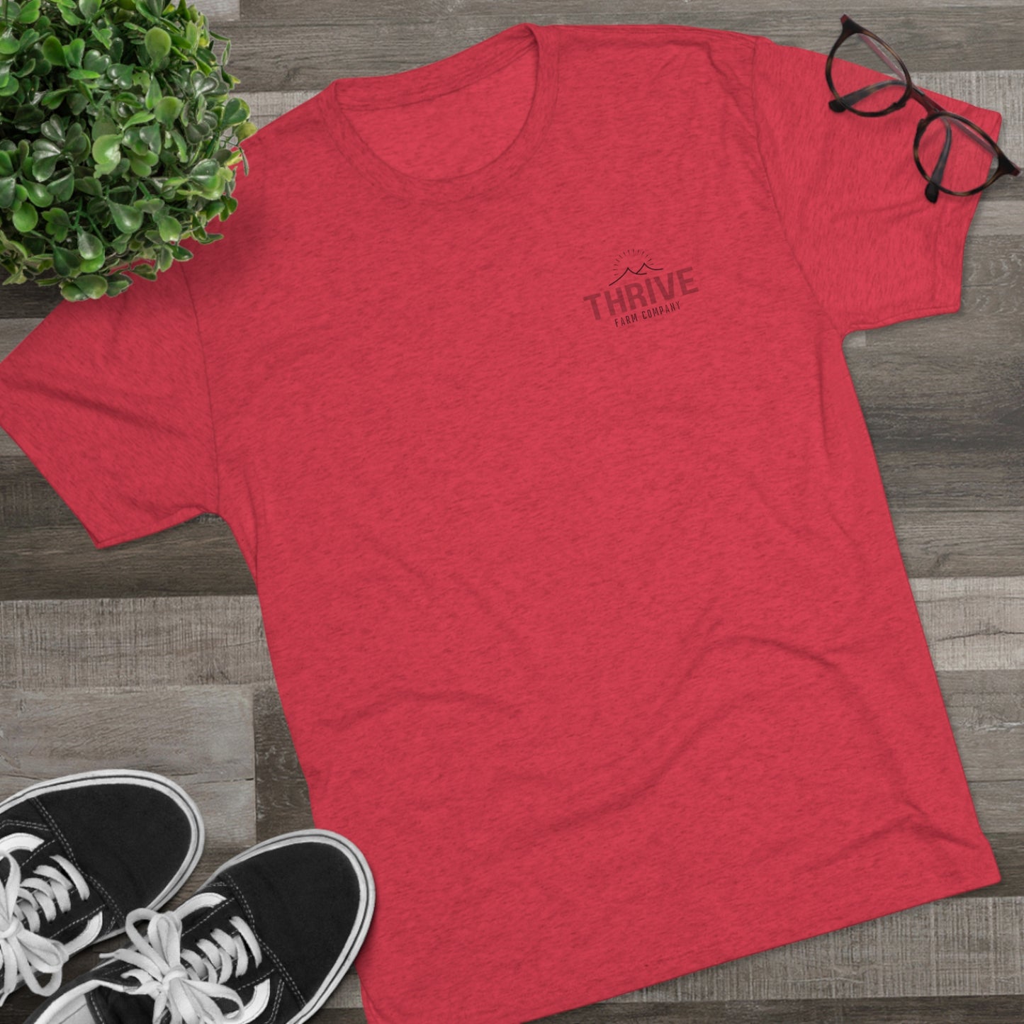 THRIVE FARM CO. Men's Tri-Blend Crew Tee