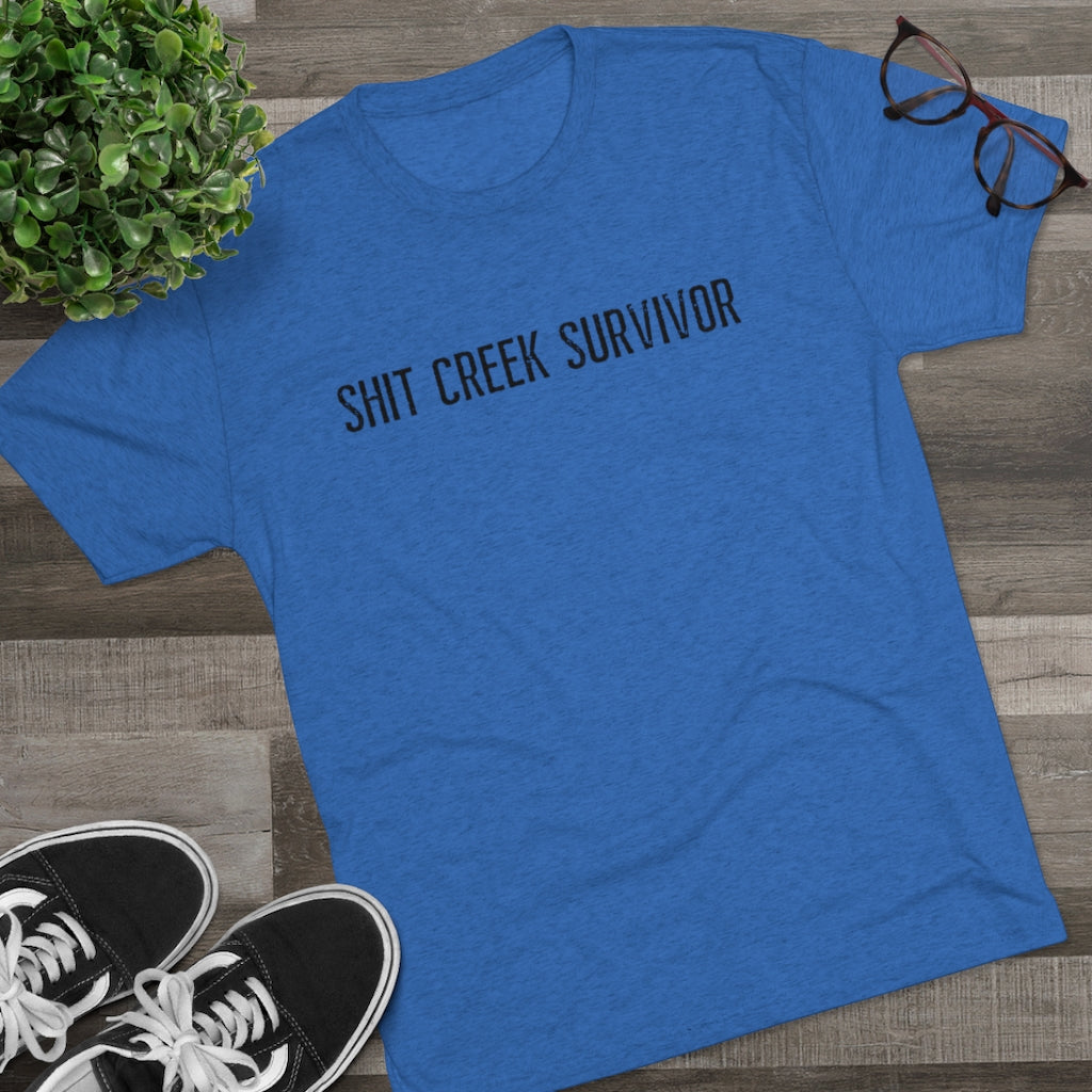 Shit Creek Survivor Men's Tri-Blend Crew Tee