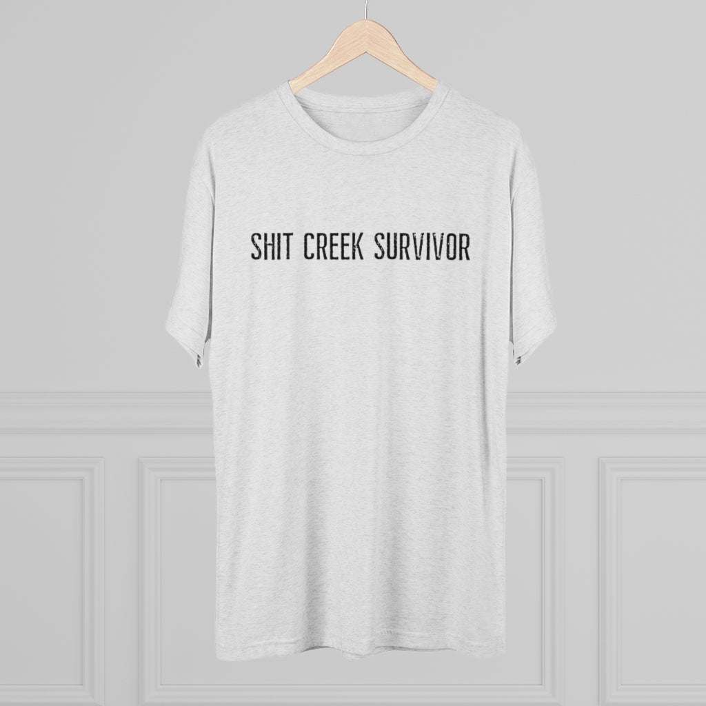 Shit Creek Survivor Men's Tri-Blend Crew Tee