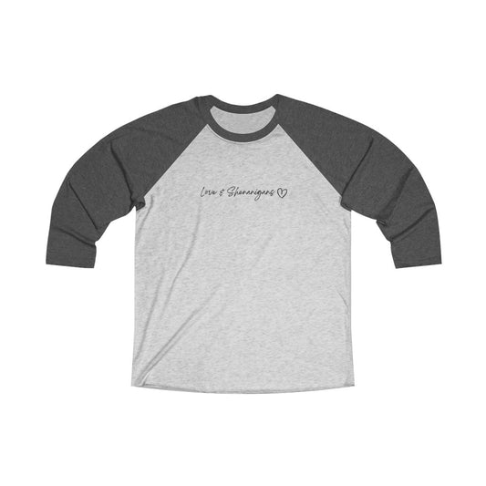 Love & Shenanigans - Unisex Tri-Blend 3\4 Raglan Tee