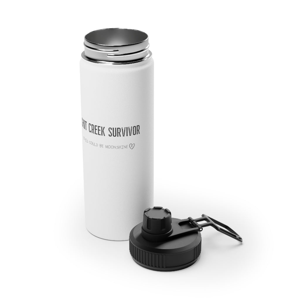 Shit Creek Survivor- MS - Stainless Steel Water Bottle, Sports Lid