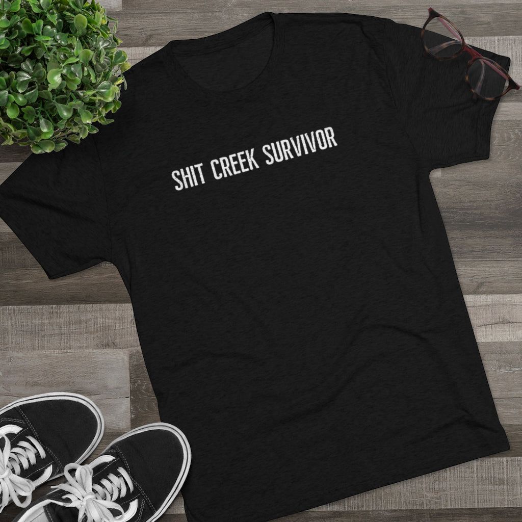 Shit Creek Survivor Men's Tri-Blend Crew Tee