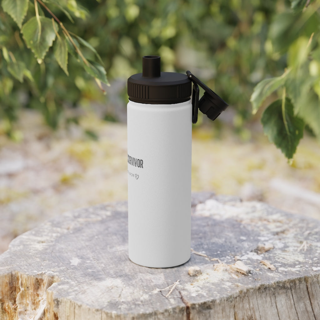 Shit Creek Survivor- MS - Stainless Steel Water Bottle, Sports Lid