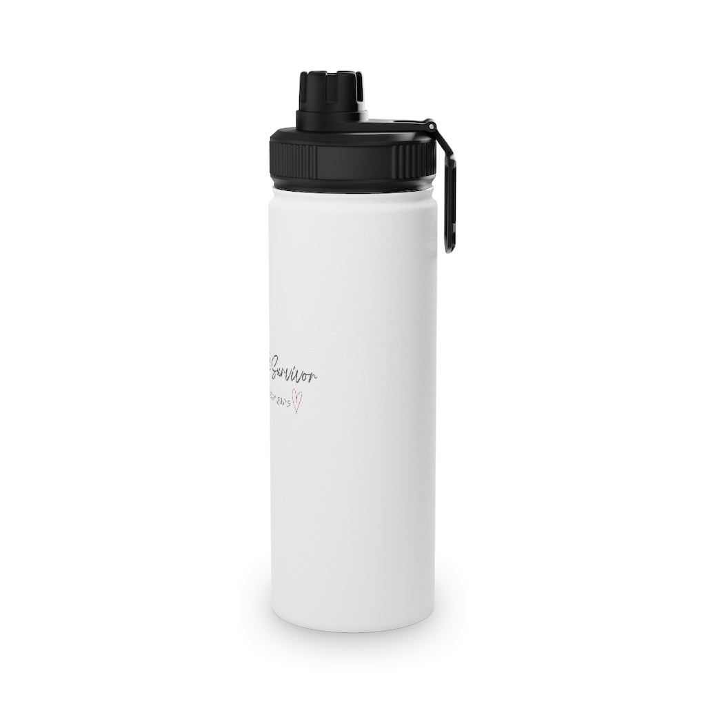 Shit Creek Survivor -L&S- Stainless Steel Water Bottle, Sports Lid