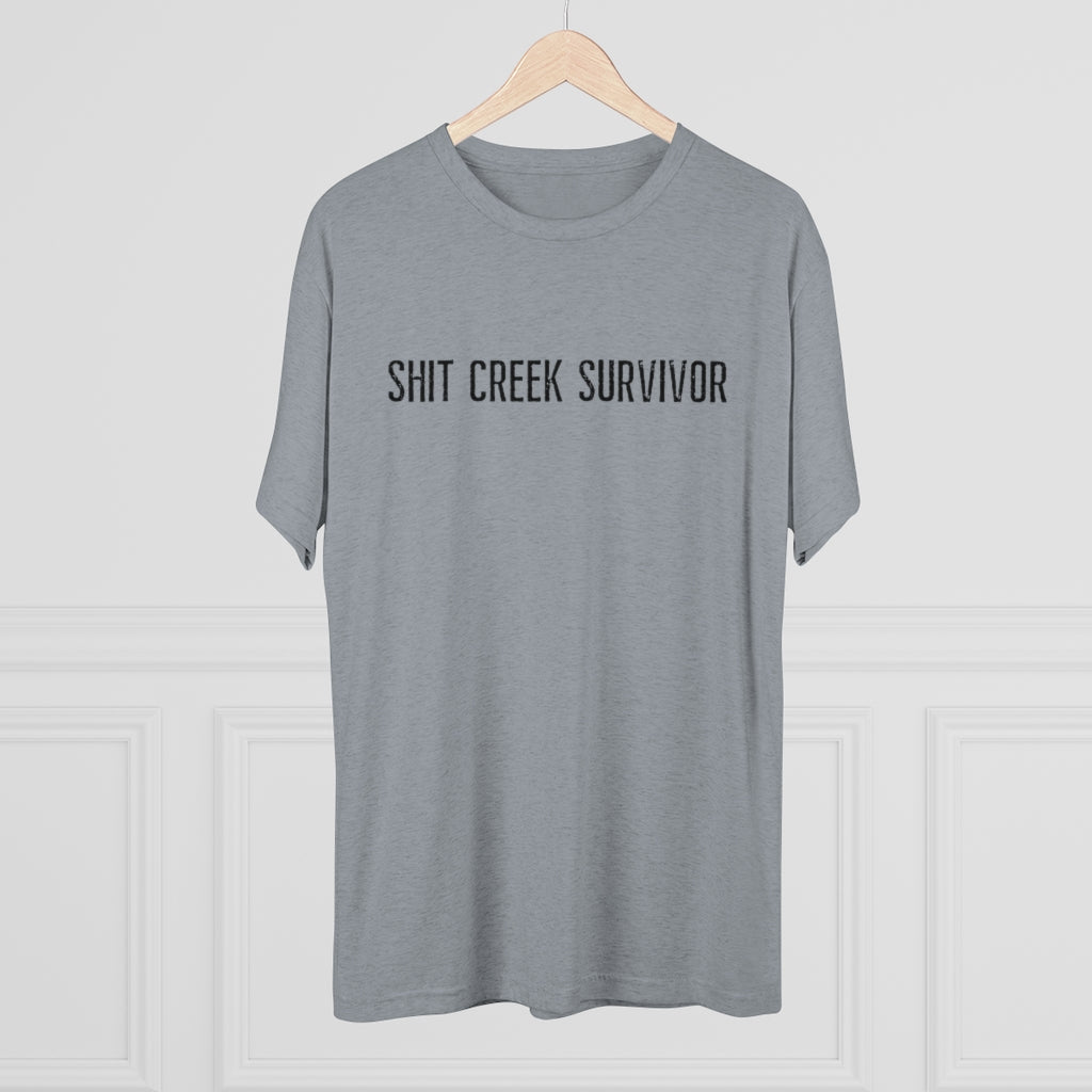 Shit Creek Survivor Men's Tri-Blend Crew Tee