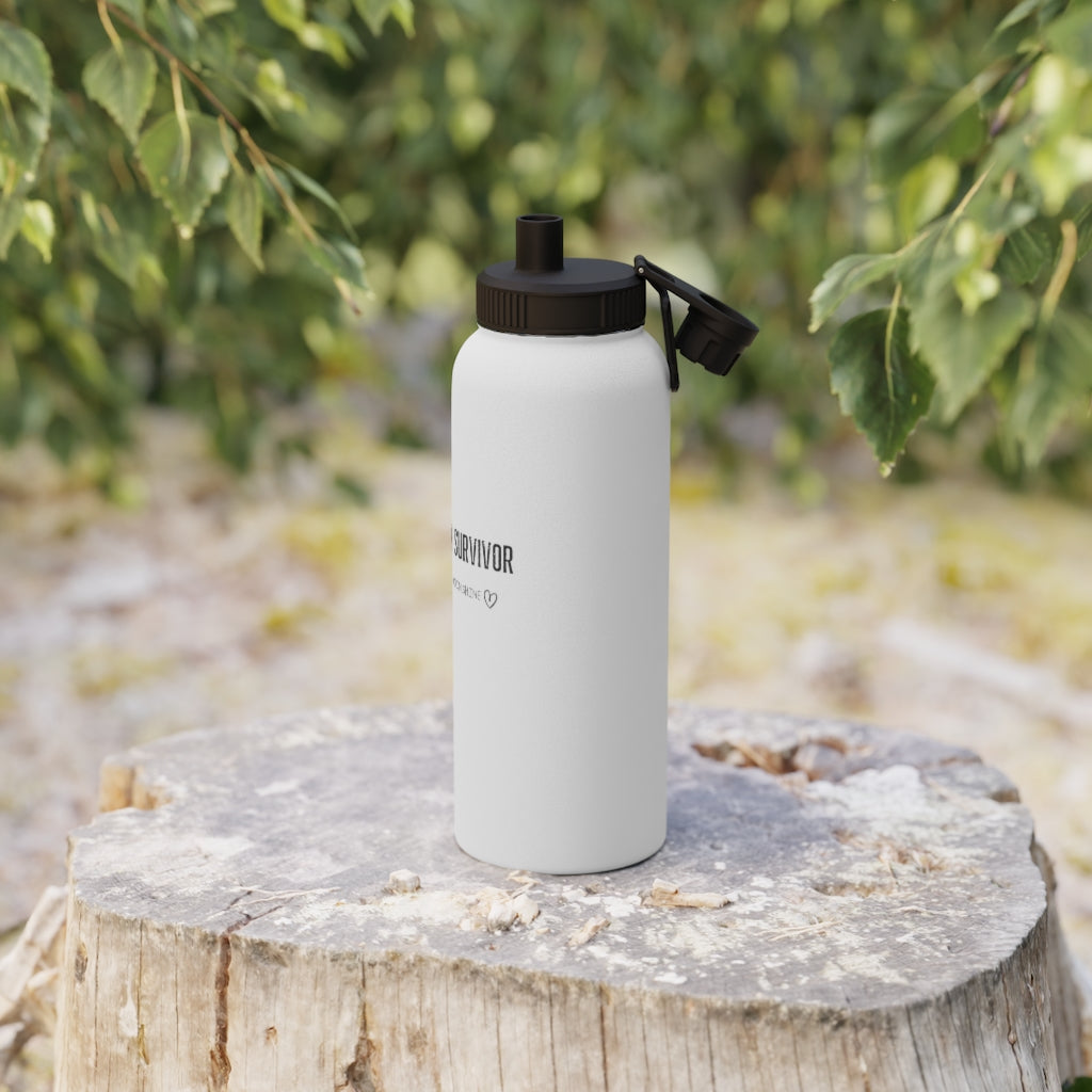 Shit Creek Survivor- MS - Stainless Steel Water Bottle, Sports Lid