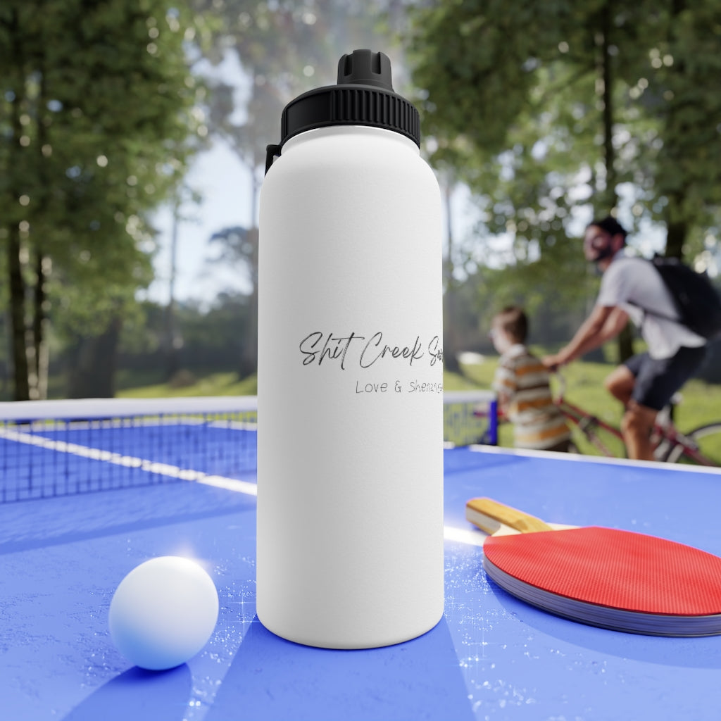 Shit Creek Survivor -L&S- Stainless Steel Water Bottle, Sports Lid