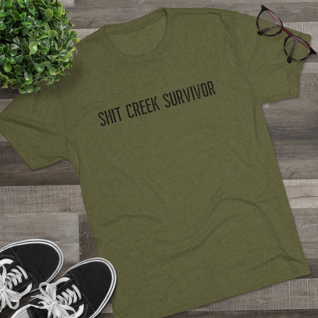 Shit Creek Survivor Men's Tri-Blend Crew Tee