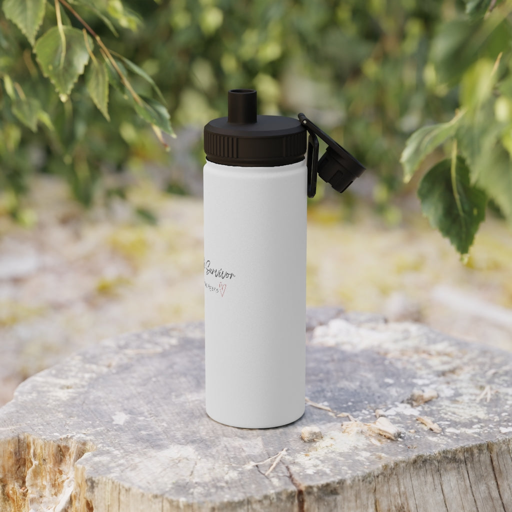 Shit Creek Survivor -L&S- Stainless Steel Water Bottle, Sports Lid