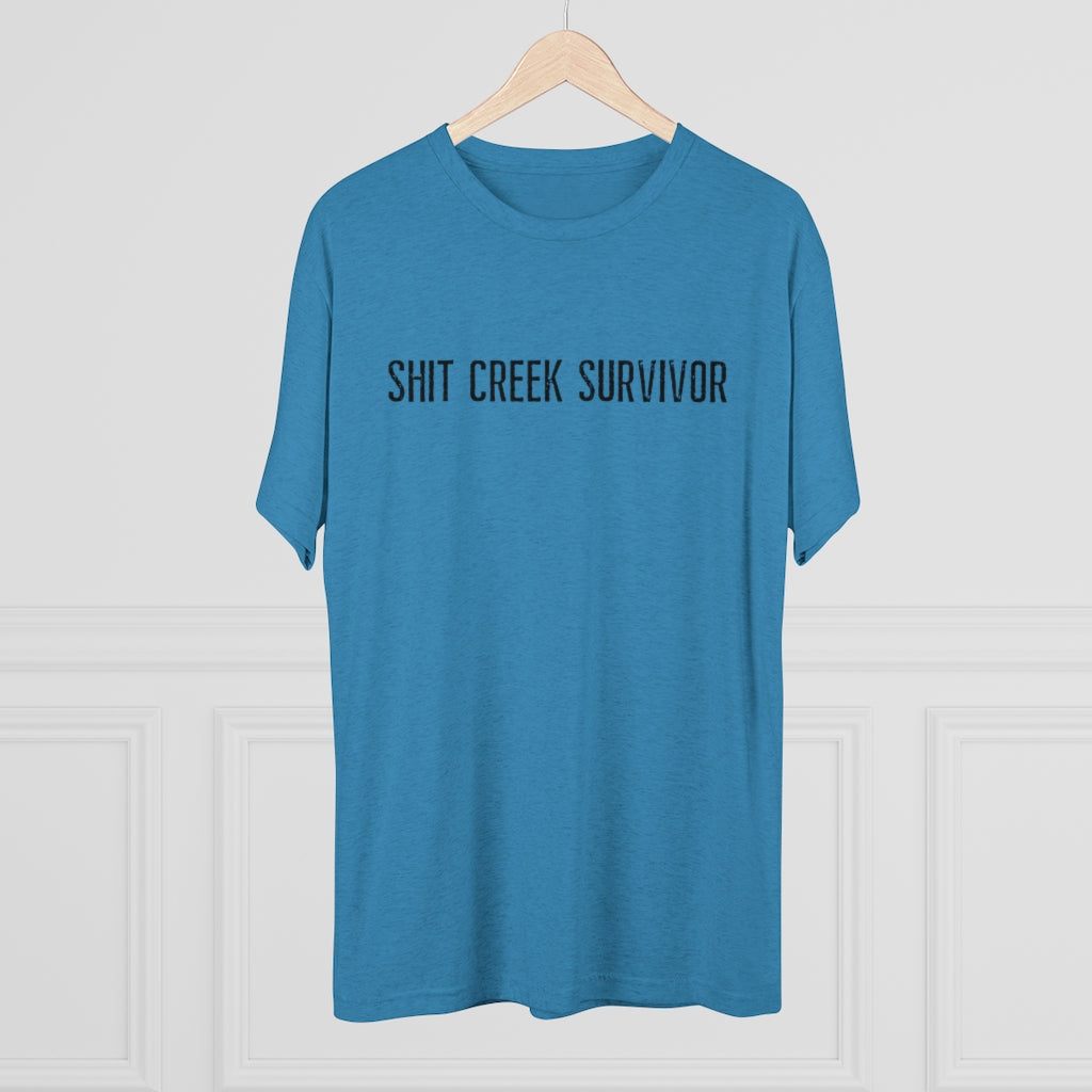 Shit Creek Survivor Men's Tri-Blend Crew Tee