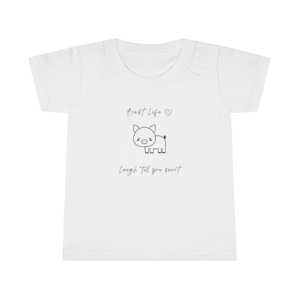 Best Life - Pig - Blue Toddler T-shirt