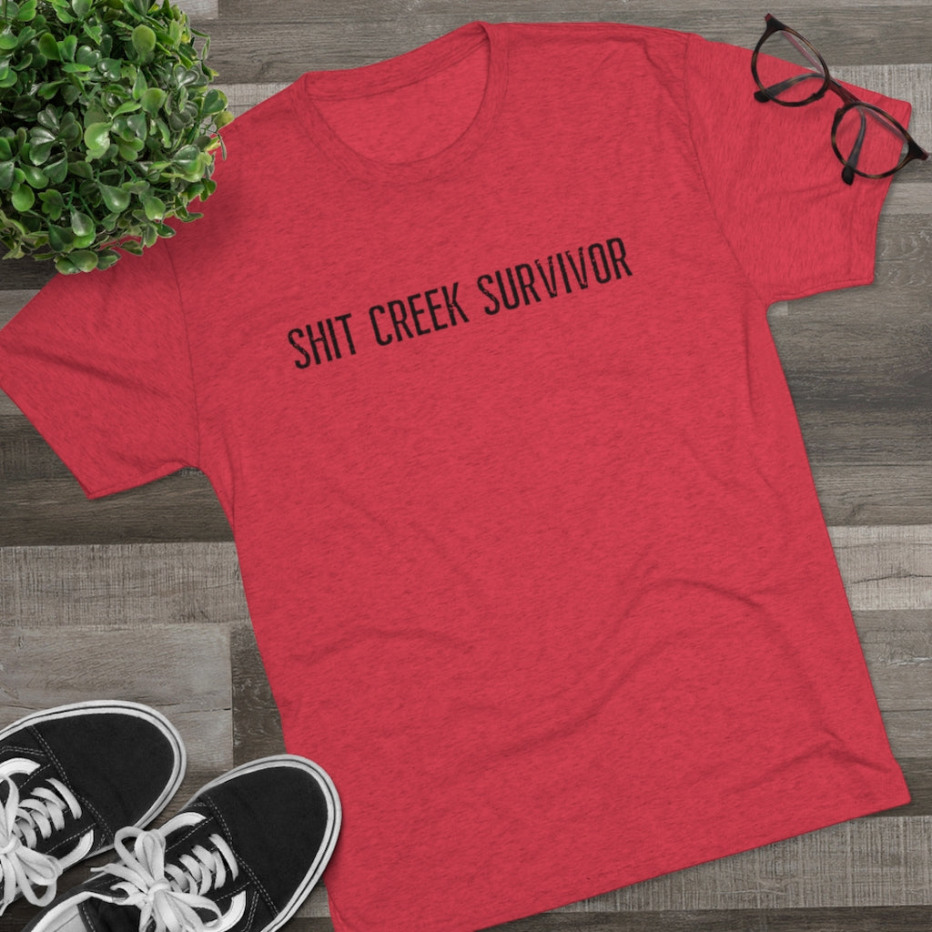 Shit Creek Survivor Men's Tri-Blend Crew Tee