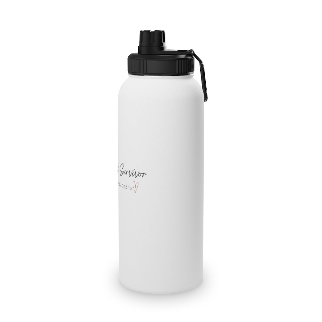 Shit Creek Survivor -L&S- Stainless Steel Water Bottle, Sports Lid