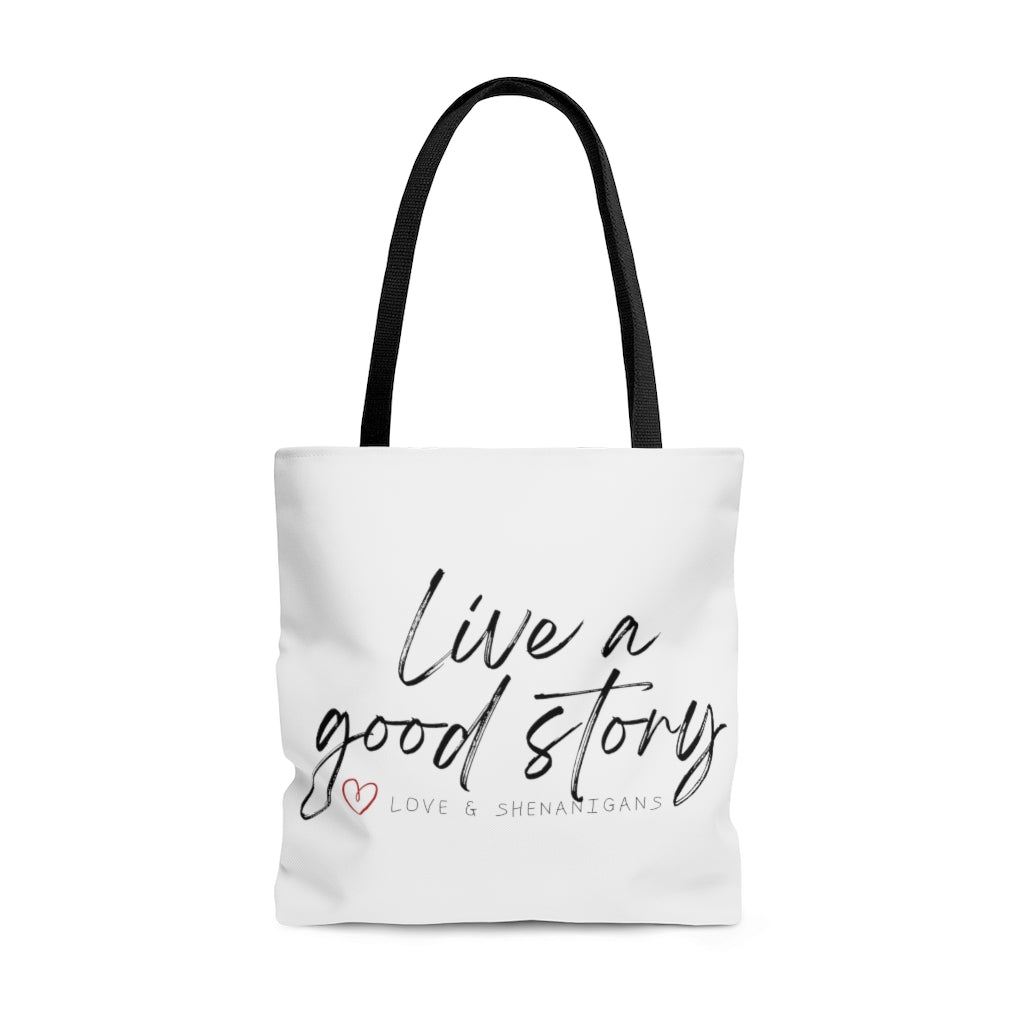 Live a Good Story - AOP Tote Bag