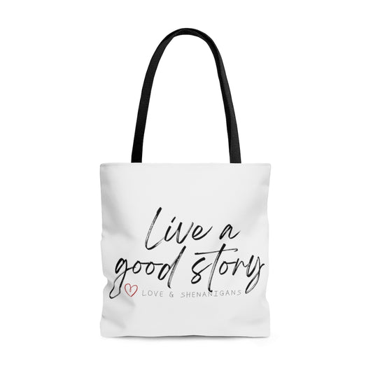 Live a Good Story - AOP Tote Bag