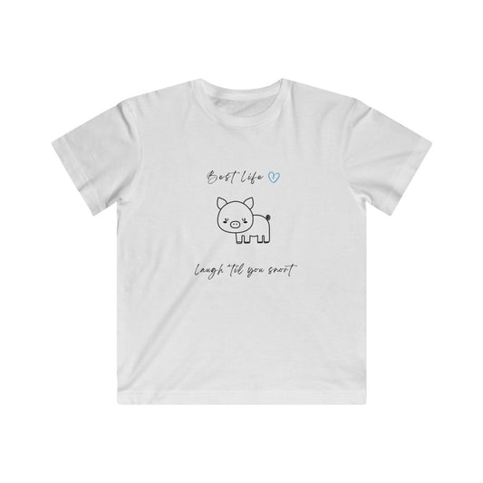 Best Life- Pig Blue- Kids Fine Jersey Tee